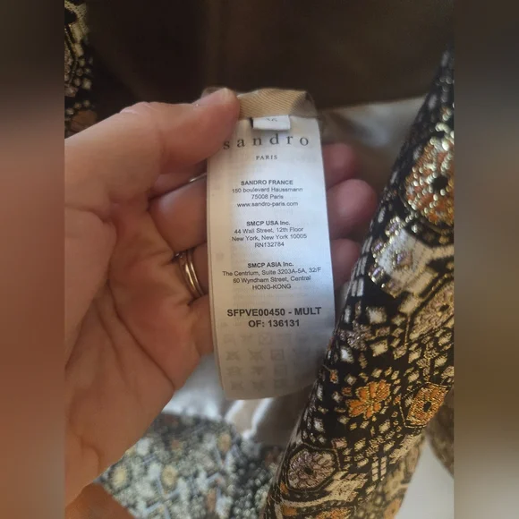 Sandro Ayan Metallic Jacquard Blazer - Picture 7 of 13